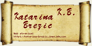 Katarina Brezić vizit kartica